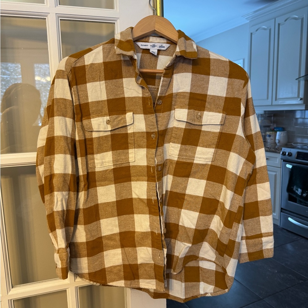 Old Navy Boyfriend Plaid Shirt